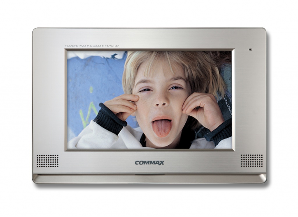 COMMAX CDP-1020AD/CDT-300 Монитор цветного видеодомофона, 10.2", TFT LCD, NTSC, управление на экране (Toch Screen) без трубки (Hands Free), подключение инд. вызывного блока, энергонезависимая память на 128 кадров, подключение беспроводной видео трубки CD