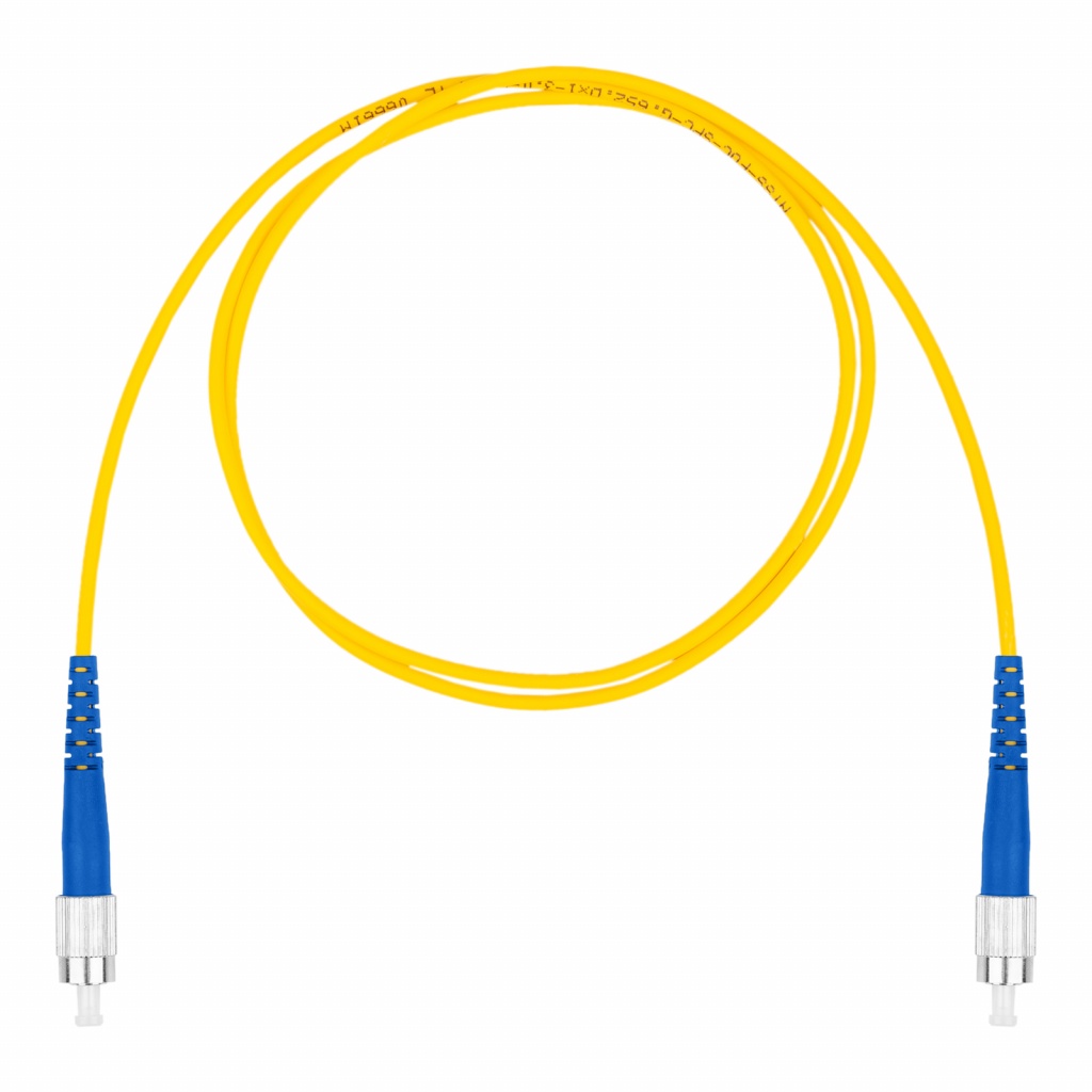 Шнур оптический коммутационный (патч-корд), FC-FC симплекс (simplex) OS2, нг(А)-HF, желтый, 15 м