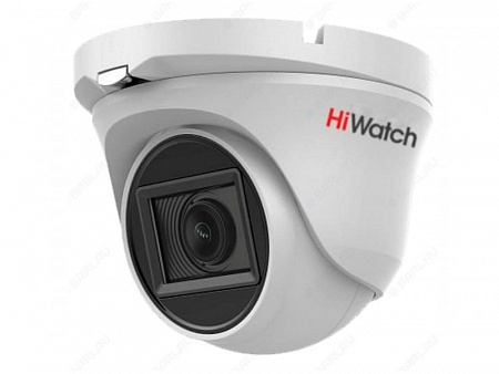 HiWatch DS-T203A (2.8) 2Mp Уличная купольная видеокамера, 1/2.7&quot; CMOS, 106.4°, ИК-фильтр, 0.01 Лк@F1.2, OSD/DWDR/BLC/DNR/HLC Smart ИК, видеовыход: 1хHD-TVI/AHD/CVI/CVBS, аудио по коаксиалу (AoC), EXIR-подсветка до 30м, встр. микрофон (AoC), DC12V±15%, 3.7