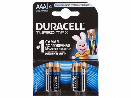 Duracell Turbo MAX LR03-4BL AAA Батарея (4шт/уп)
