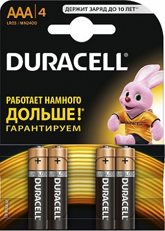 Duracell Basic LR03-4BL AAA Батарея  (4шт/уп)