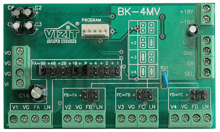 Vizit ЗИП БК-4МVE Плата печатная в сборе, готовая к установке в корпус БК