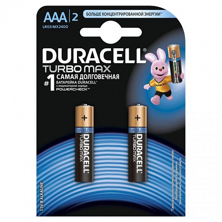 Duracell Turbo MAX LR03-2BL AAA Батарея (2шт/уп)
