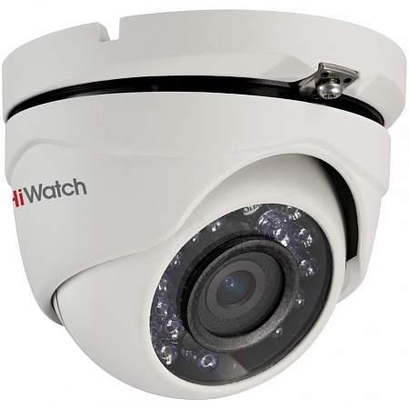 HiWatch DS-T103 1Мп уличная купольная HD-TVI камера с ИК-подсветкой до 20м1/4&quot;&quot; CMOS матрица; объектив 2.8мм; в тератек