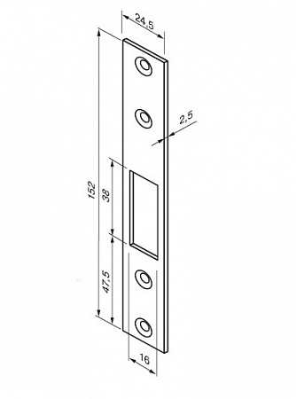 Abloy 4613/100000 запорная планка